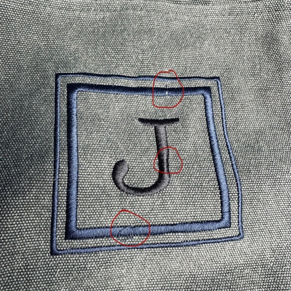 Thirty One Bag/Purse with Embroidered Box and Initial J Hobo Bag - Picture 6 of 7